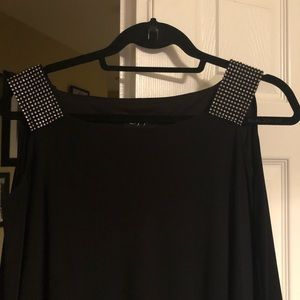 Black Evening Dress w/ Rhinestones.